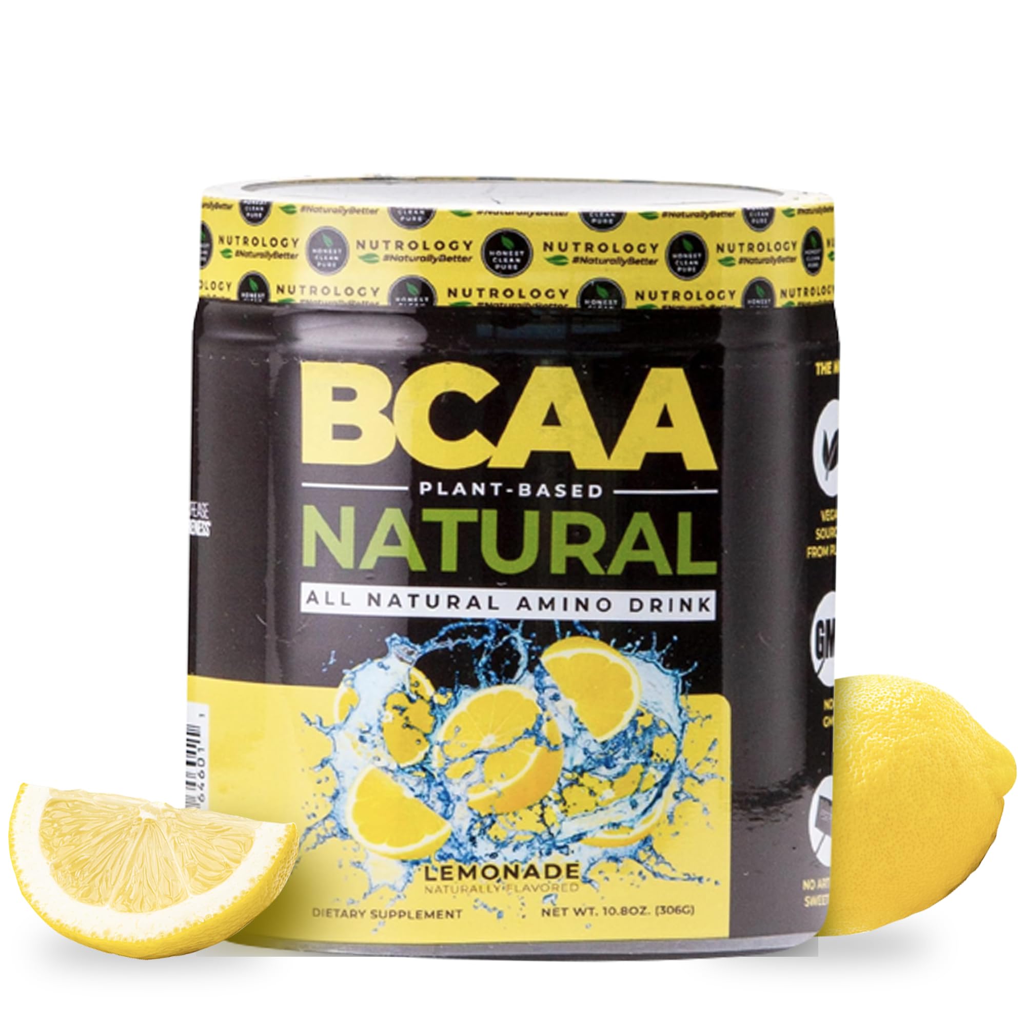 Nutrology BCAA Natural lemonade bottle, ideal after workouts for recovery support.