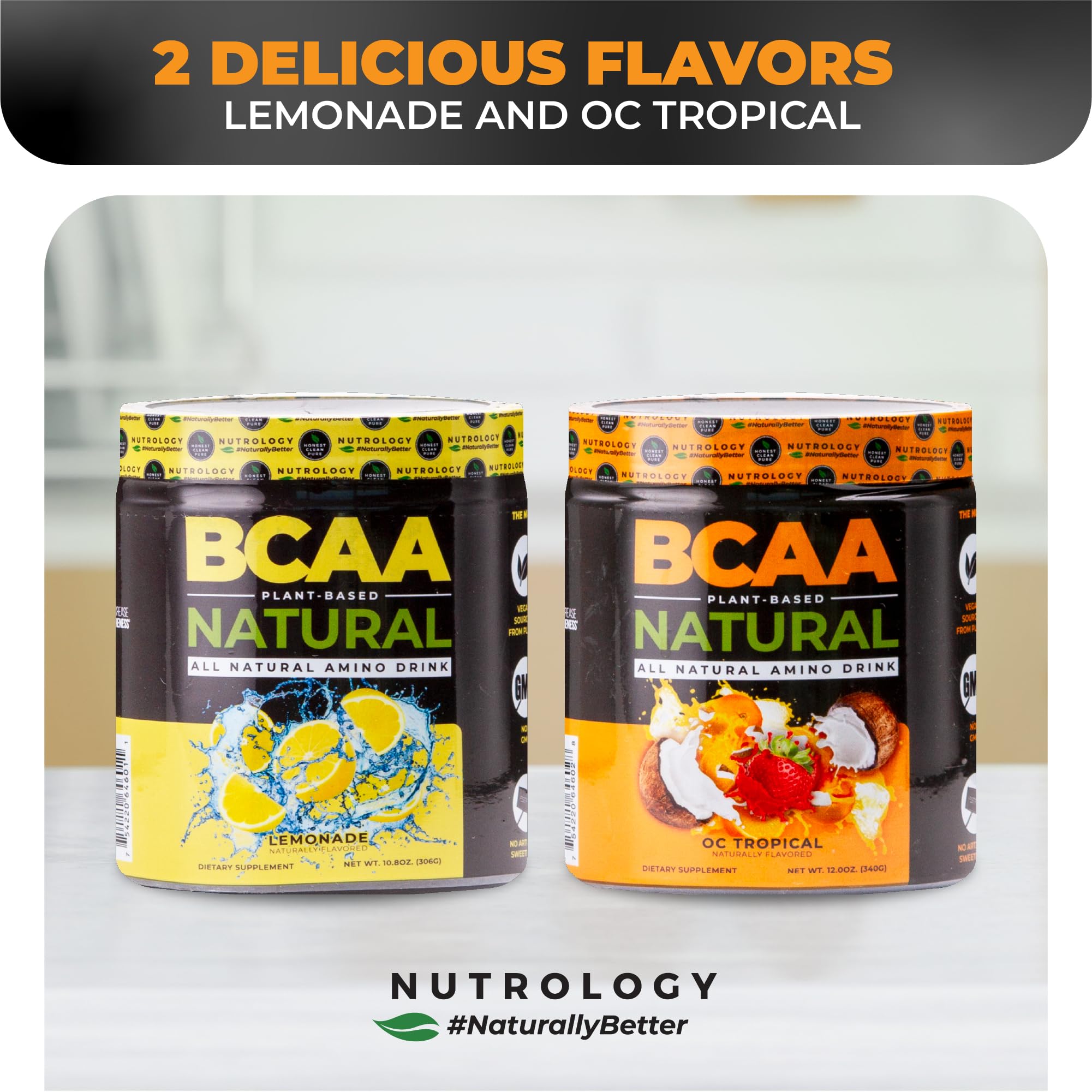Nutrology BCAA Natural non-GMO corn sourcing conveys quality.