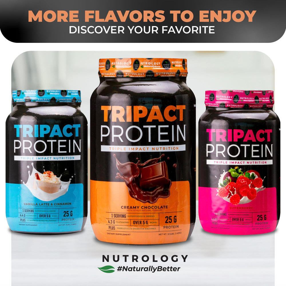 Nutrology Tripact shake being blended for convenient meal replacement.