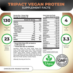 Nutrology Tripact ingredients scene shows pea, rice, and pumpkin proteins for a complete protein.