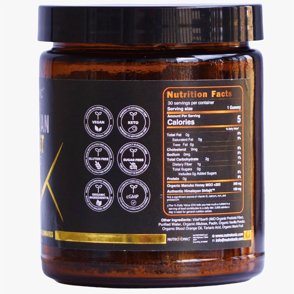 Lifestyle scene with NutroTonic Shilajit Gummies integrated into daily wellness routine
