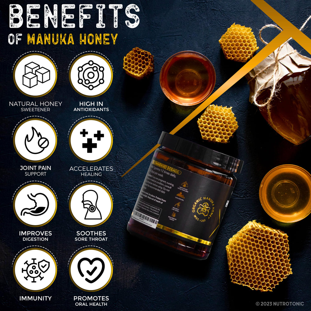NutroTonic Shilajit Gummies nano-filtration badge suggesting purity.