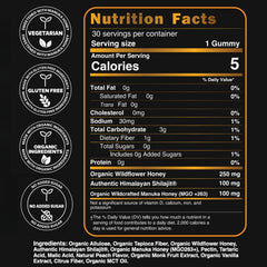 NutroTonic gummies close-up reveals chewy texture for easy daily use.