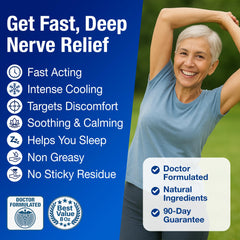Nuturna cream applied to hands and legs demonstrates soothing relief with natural ingredients.