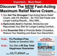Nuturna Nerve Relief Cream application on hand demonstrates smoothing, cooling comfort during daily routines.