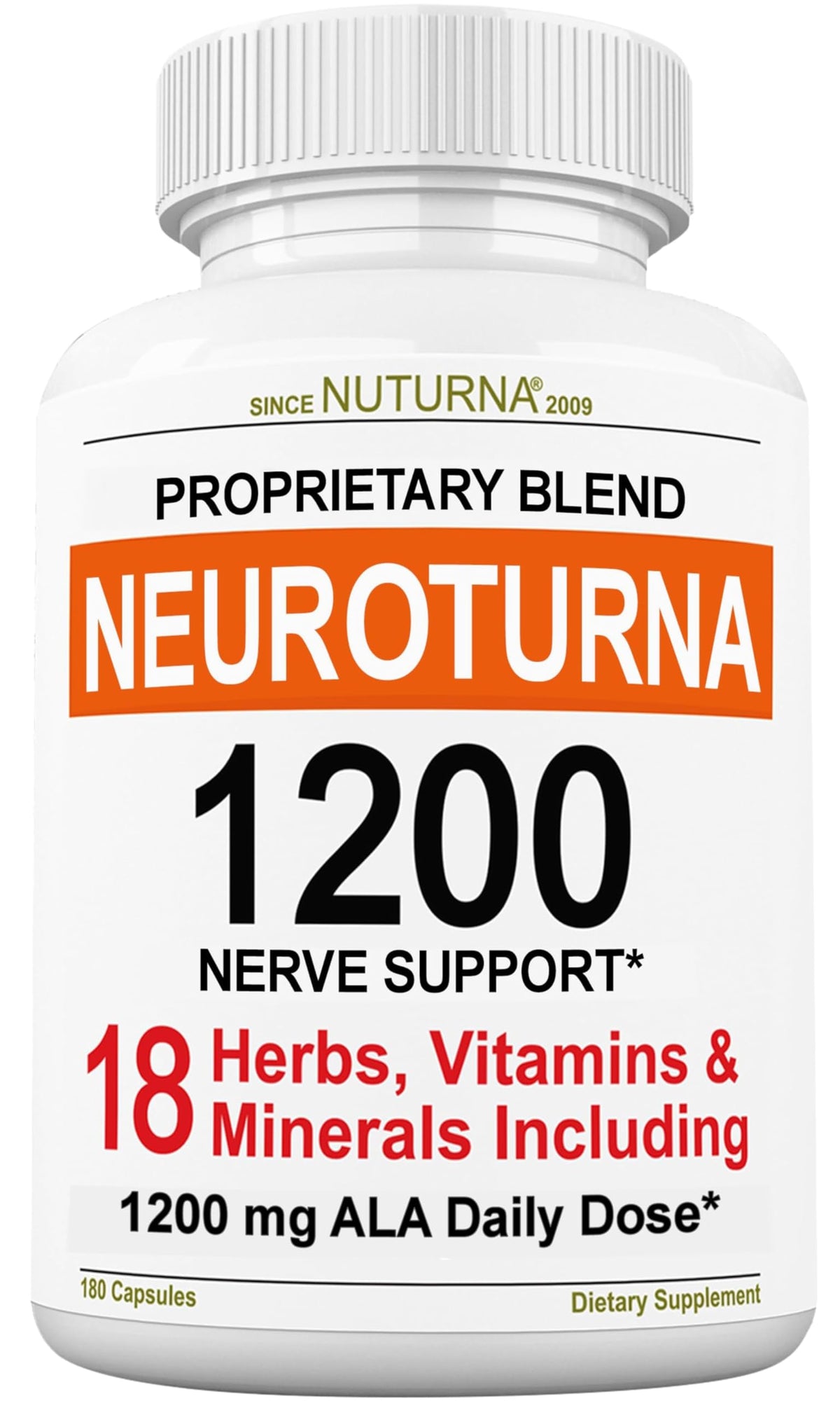 Nuturna Neuroturna bottle with 180 capsules for daily support