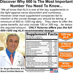Nuturna Neuroturna 18‑ingredient blend shown on label