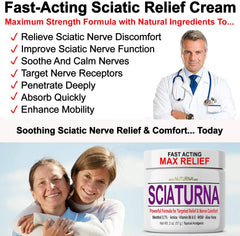 Nuturna Sciatica Nerve Cream bottle back showing directions for use