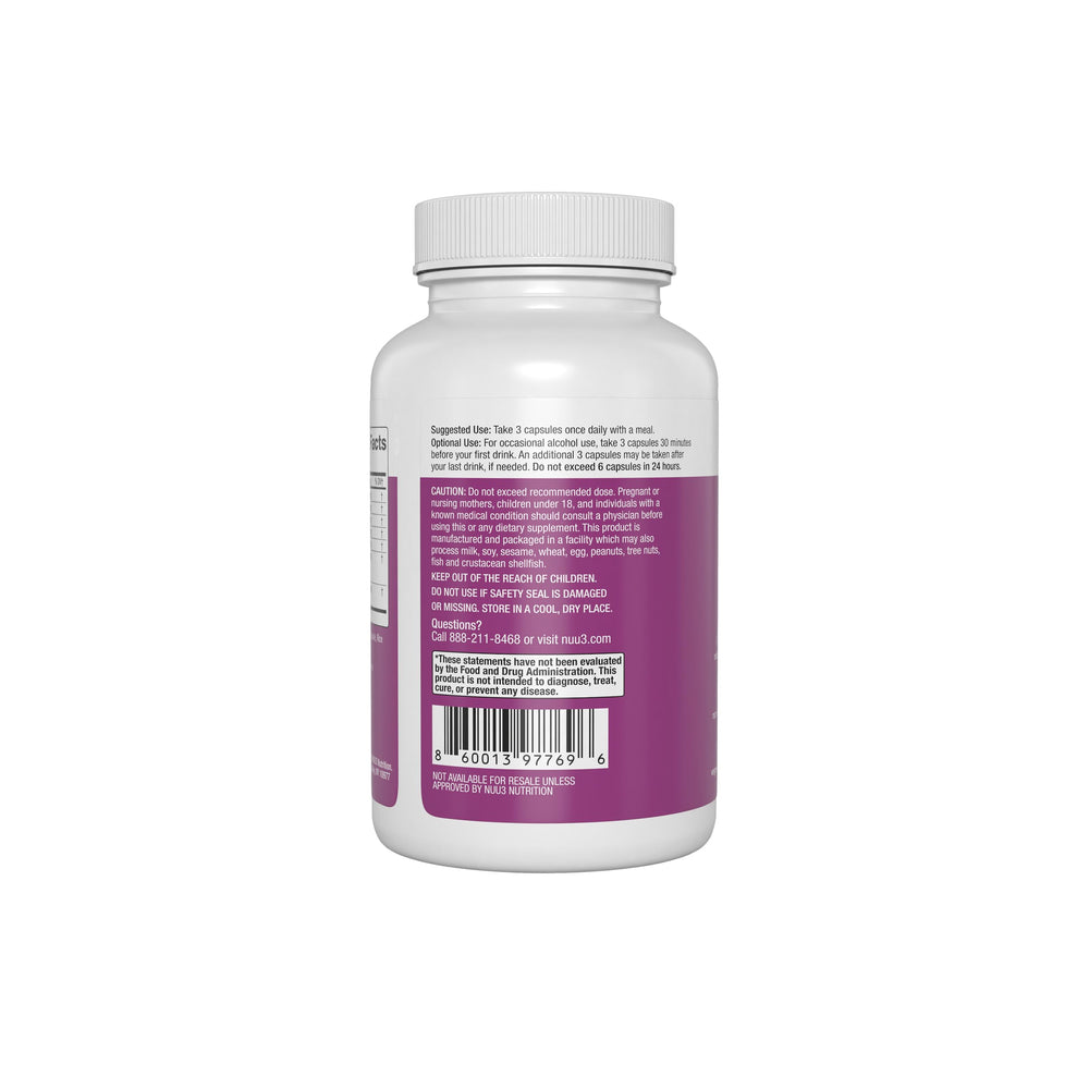 NUU3 Liver Health 365 daily use setup with water for a simple routine.