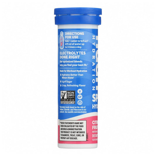 Nuun Active Citrus Fruit drink in glass, ready to hydrate after workouts.