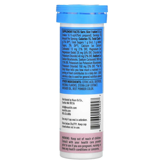 Nuun Active Strawberry Lemonade tablets dissolving in water for quick hydration