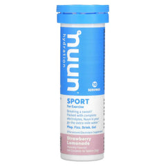 Nuun Active Strawberry Lemonade tube pack for on-the-go hydration and travel