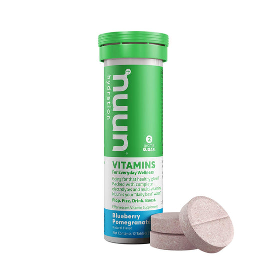 Nuun Blueberry Pomegranate tube keeps you hydrated on the go.