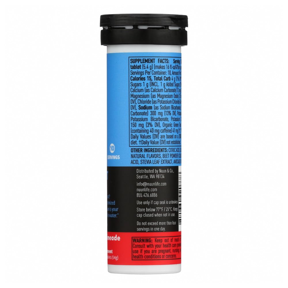 Nuun Energy Cherry Limeade served in glass water to emphasize flavor and hydration