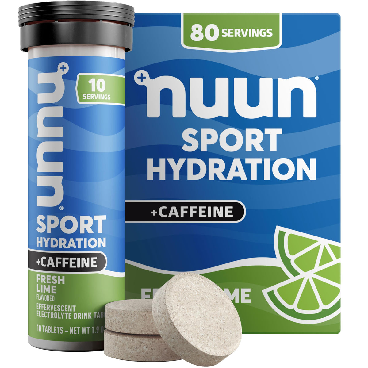 Nuun Energy Fresh Lime tubes for easy on-the-go hydration.
