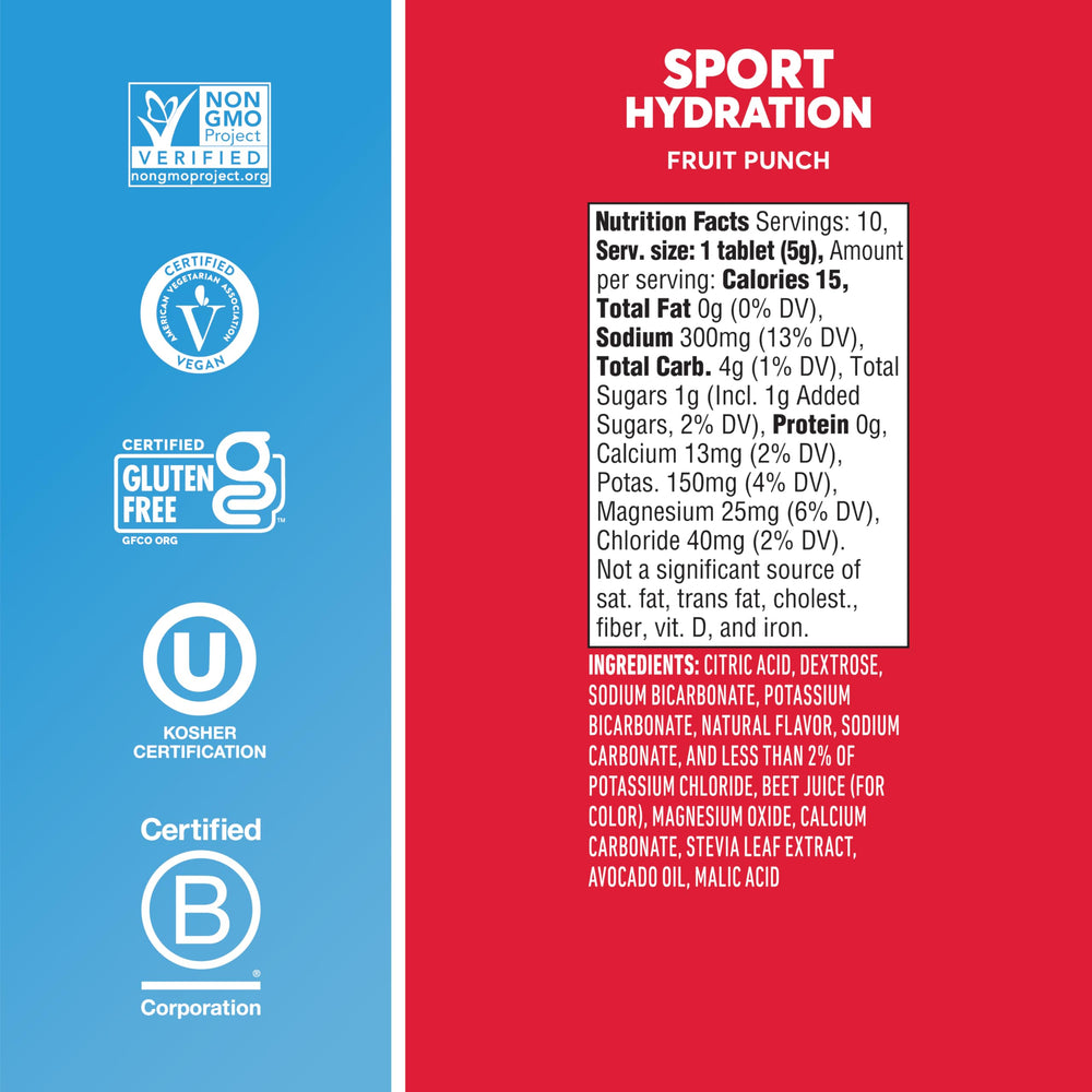Nuun Sport tablet being poured into a water bottle for post-workout hydration