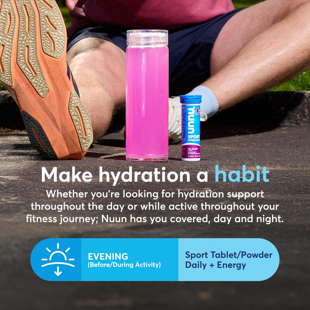Nuun Sport tube in a gym bag ready for workouts