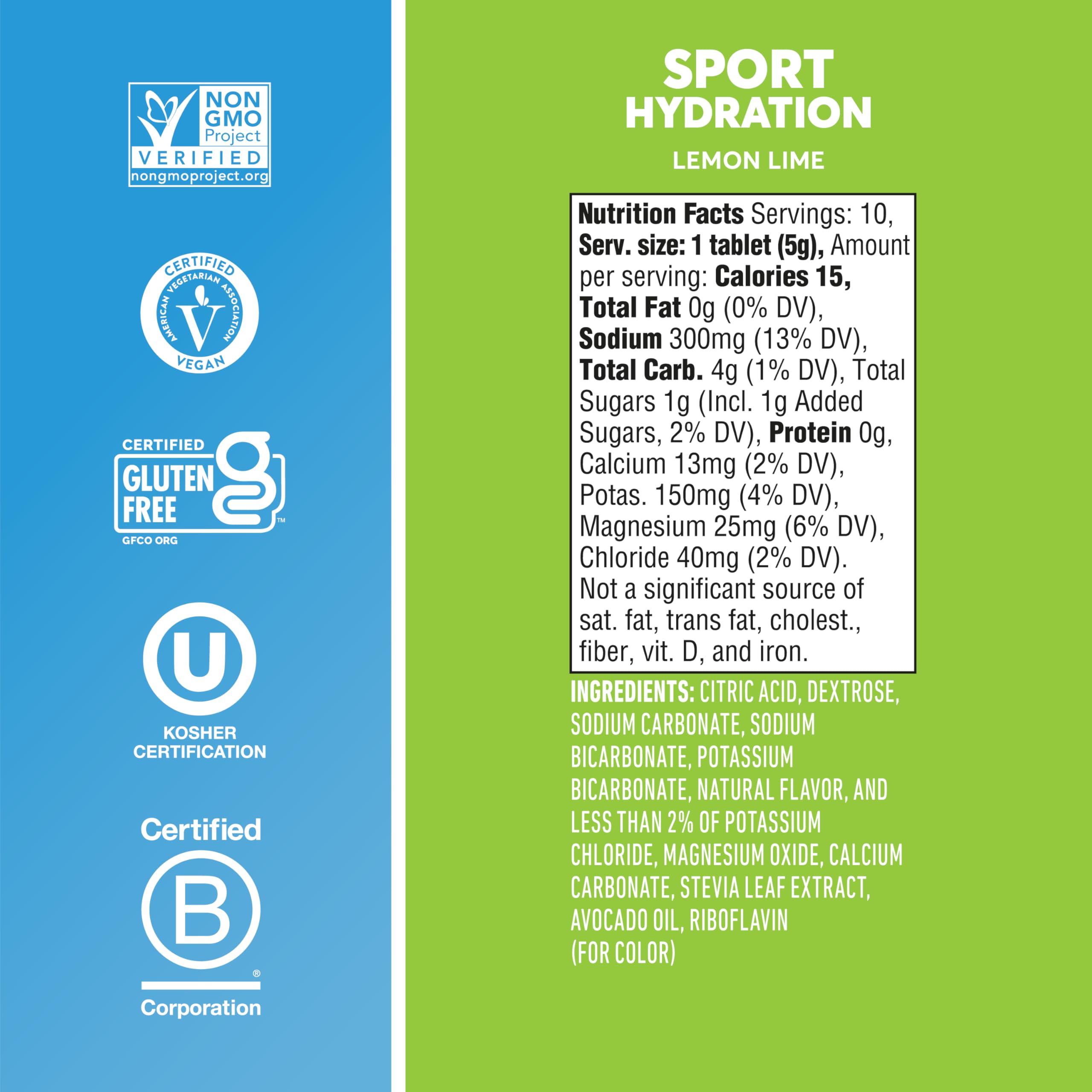 Athlete hydrating with Nuun Lemon Lime during a workout