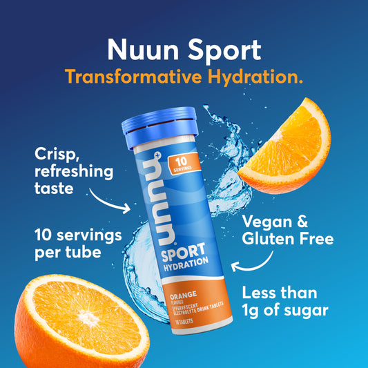 Nuun Sport tube in a gym bag for on-the-go electrolyte refresh.