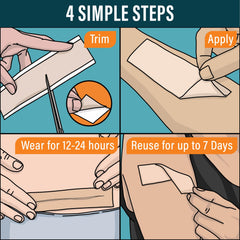 NUVADERMIS scar tape helps with keloid scar management look