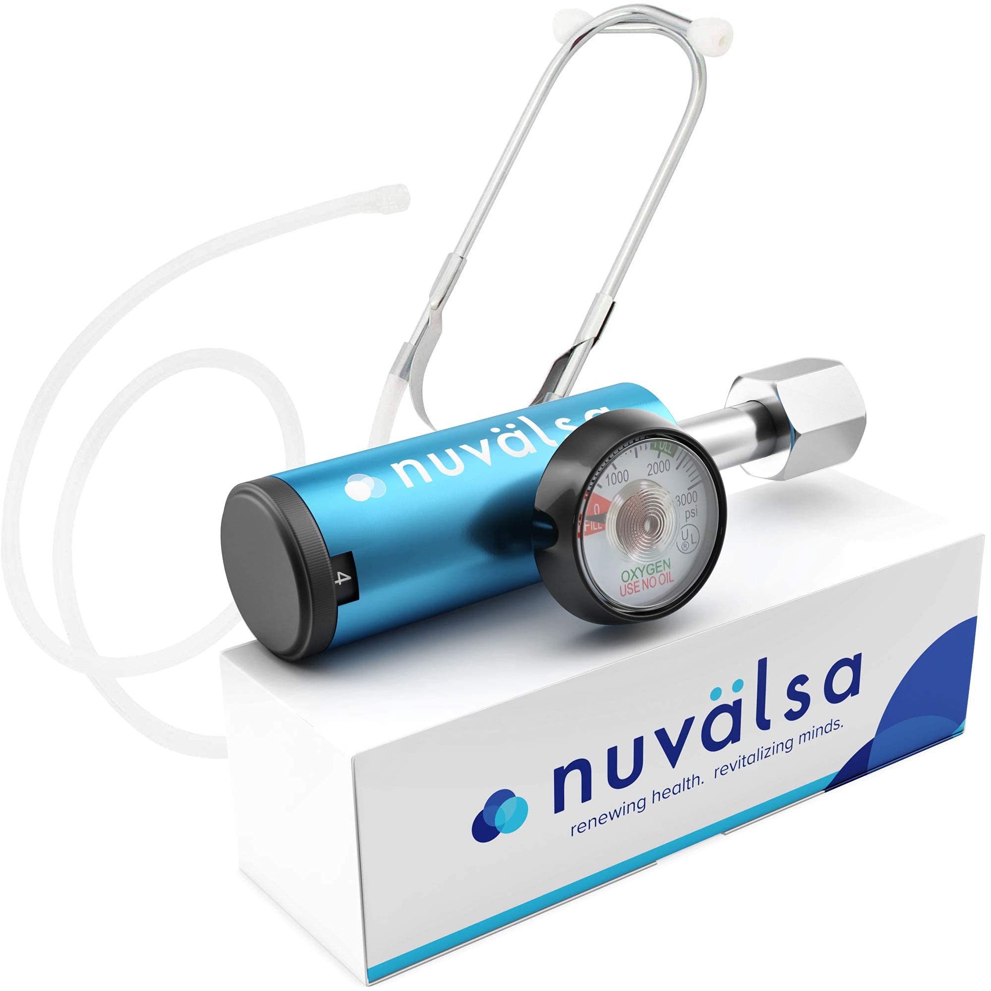Nuvälsa low-flow regulator gauge enables precise oxygen control for ozone setups.
