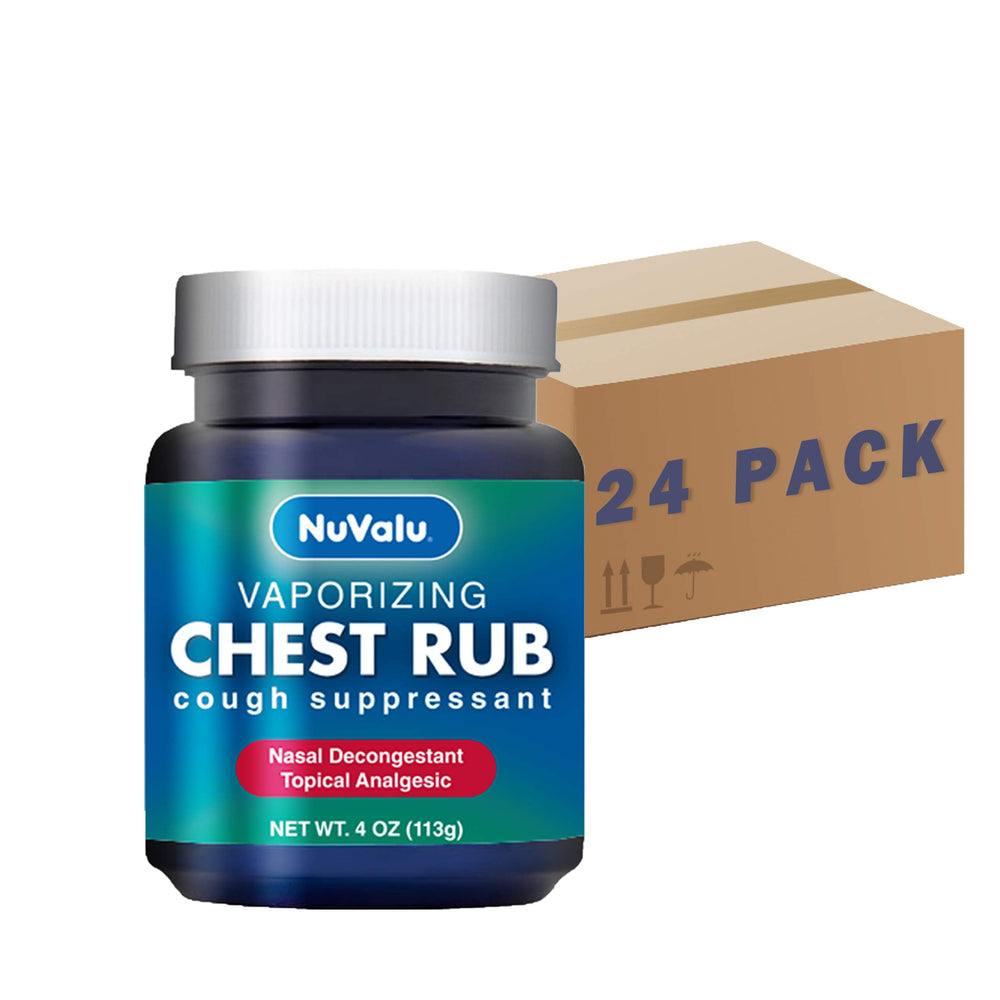 NuValu cough suppressant balm bottle with cooling relief