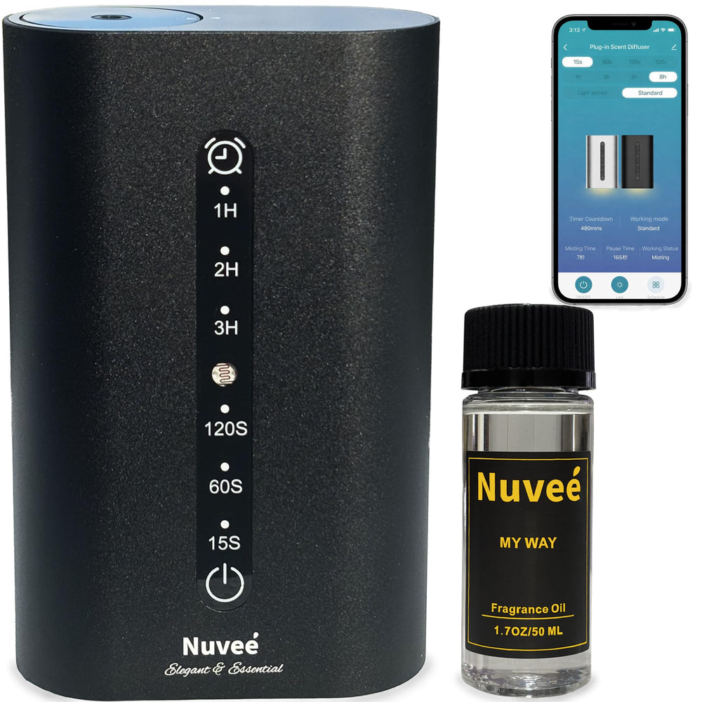 Nuveé wall plug-in diffuser front view for modern home scenting