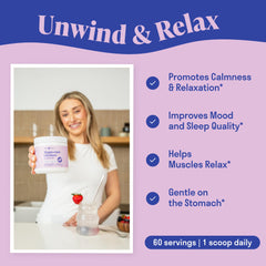 Nuven Naturals Berry flavored drink mix in glass — delicious nighttime ritual.