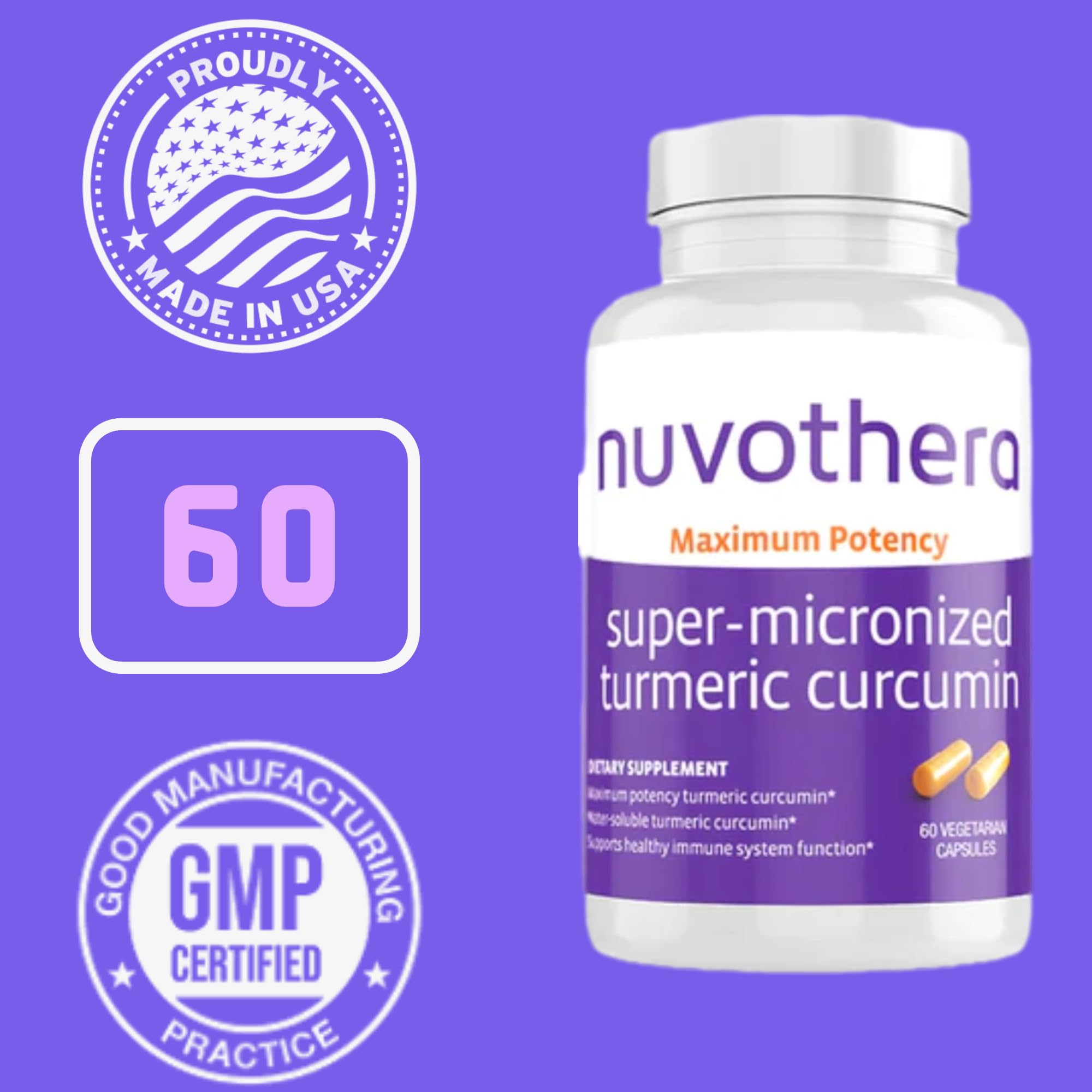 Nuvothera capsules poured into hand showcasing portability and daily use.