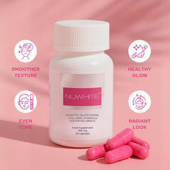 Nu White S-Acetyl Glutathione daily routine imagery for balanced wellness.