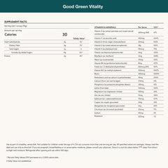 Nuzest greens powder in glass demonstrates vivid green color and mixability