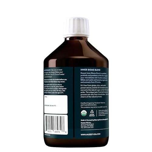 Nuzest Inner Biome Blend Ginger bottle ready for digestive comfort and flavor.