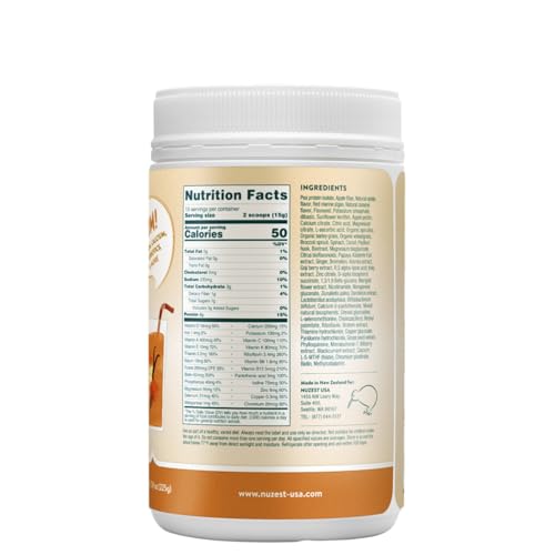 Nuzest Kids Good Stuff nutrient-dense blend supports growing bodies with protein and greens.