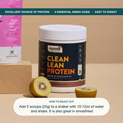 Nuzest allergen-free badge signals safety for sensitive diets.