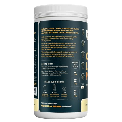 Nuzest pea protein powder serving scoop for precise measurements during workouts.