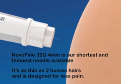 NVNRDSK Novofine Plus 32G ultra-thin needle reduces user effort.