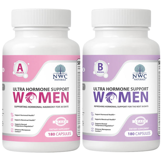 NWC Naturals Ultra-Hormone Support Combo bottle front promotes daily vitality and balanced wellness