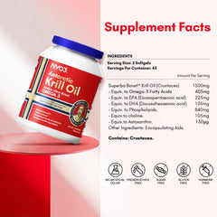 NYO3 Krill Oil with astaxanthin highlighting antioxidant-rich formulation