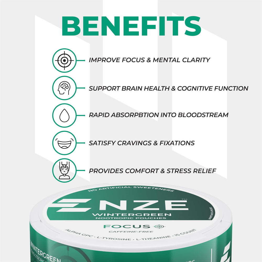NZE Alpha GPC Tyrosine L-Theanine combo visual for cognitive support.