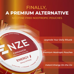 NZE Cinnamon can back shows a sugar-free energy option with natural sweeteners