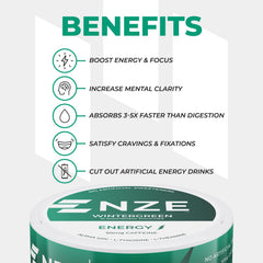 NZE Wintergreen foil packaging on display at shelf