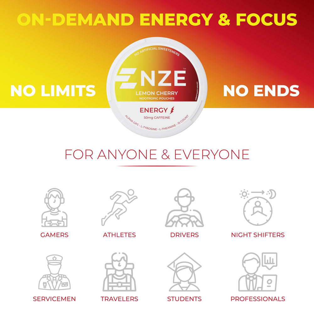 NZE pouch in mouth showing fast absorption for rapid energy