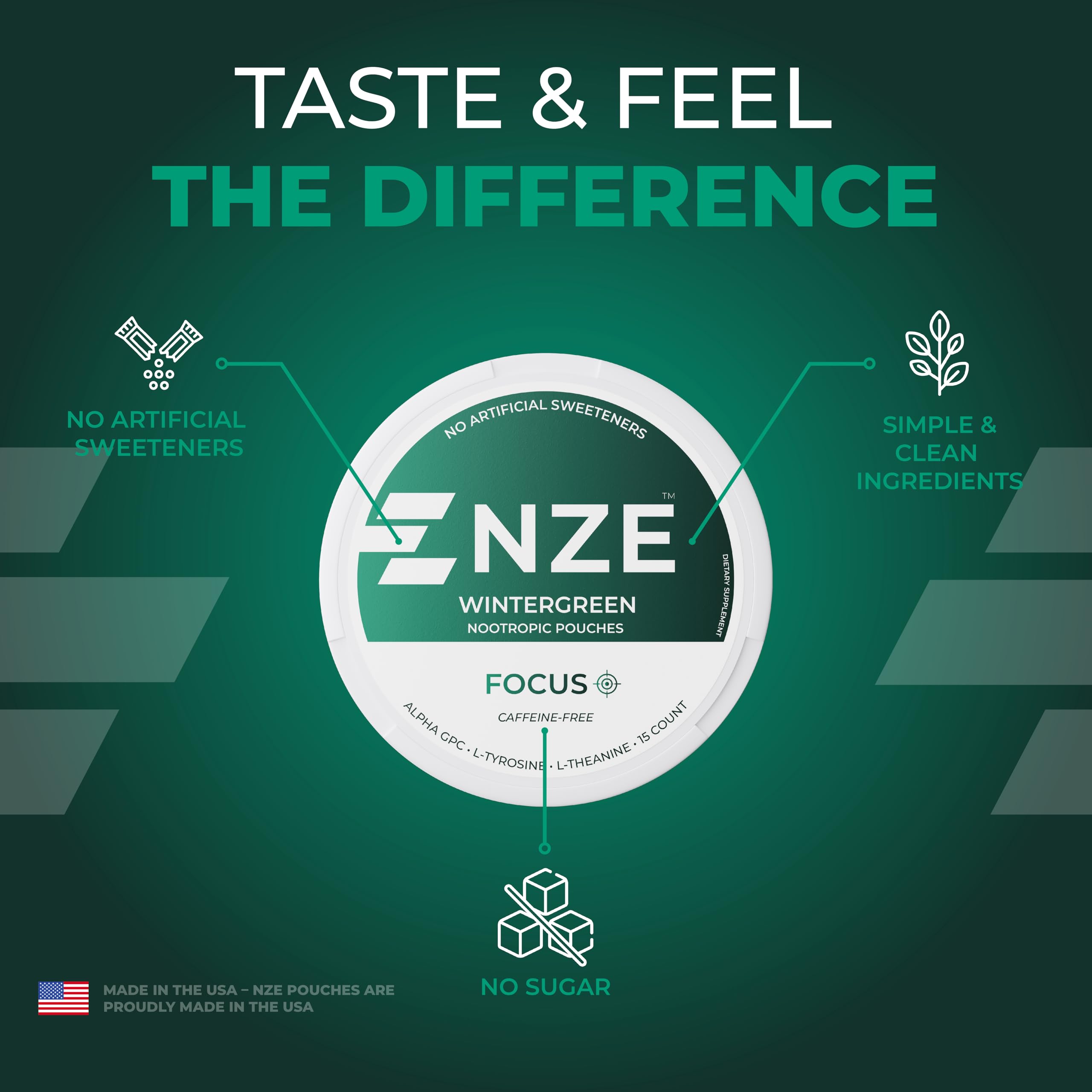 NZE five-pack can arrangement highlighting value and convenience.