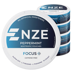 NZE Focus peppermint can front for on-the-go focus