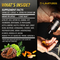 NZT-48 bottle label shows key ingredients and benefits.