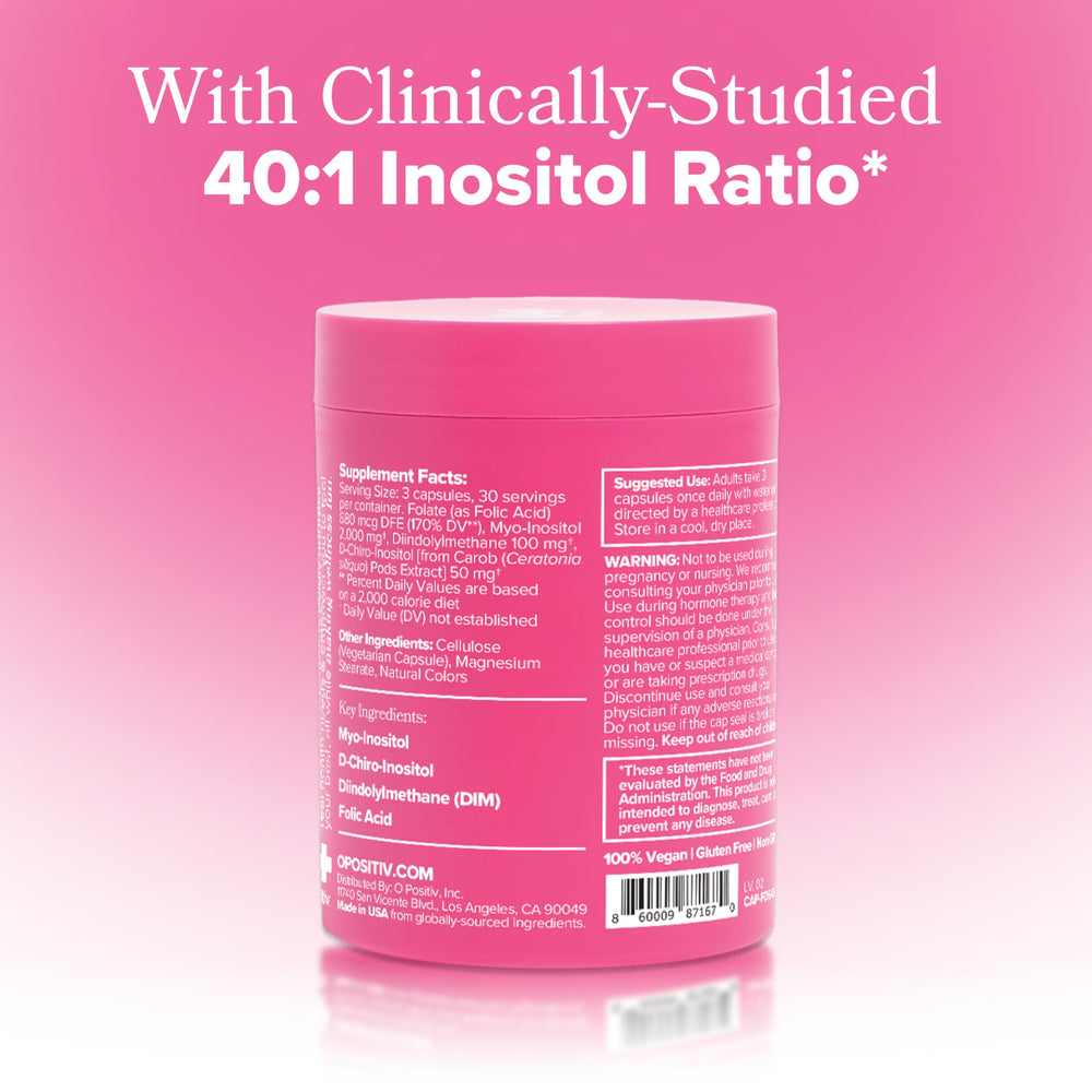 O Positiv FLO ovarian support daily ritual with water promotes simple routine.