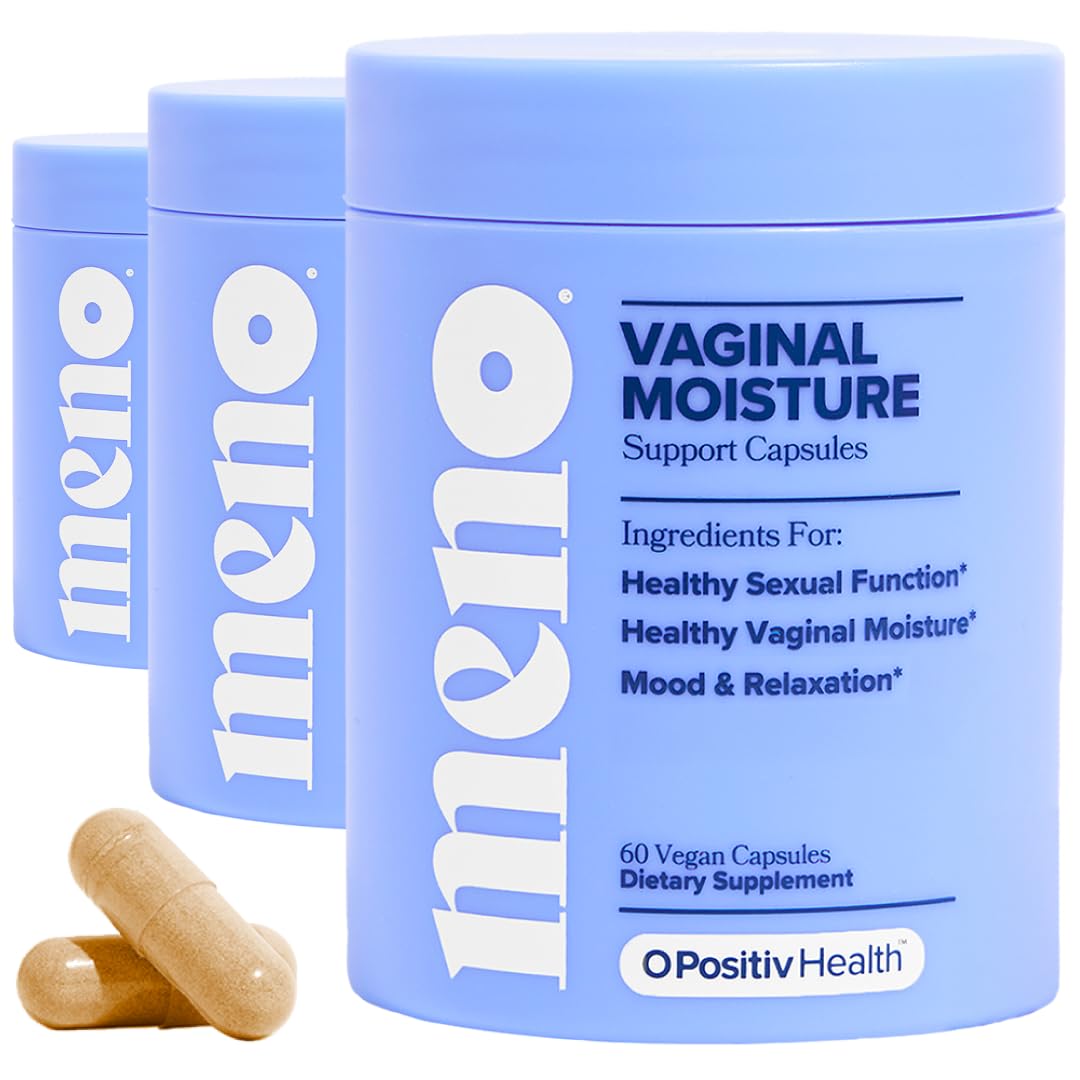 O Positiv MENO bottle pour shows convenient daily capsule use.