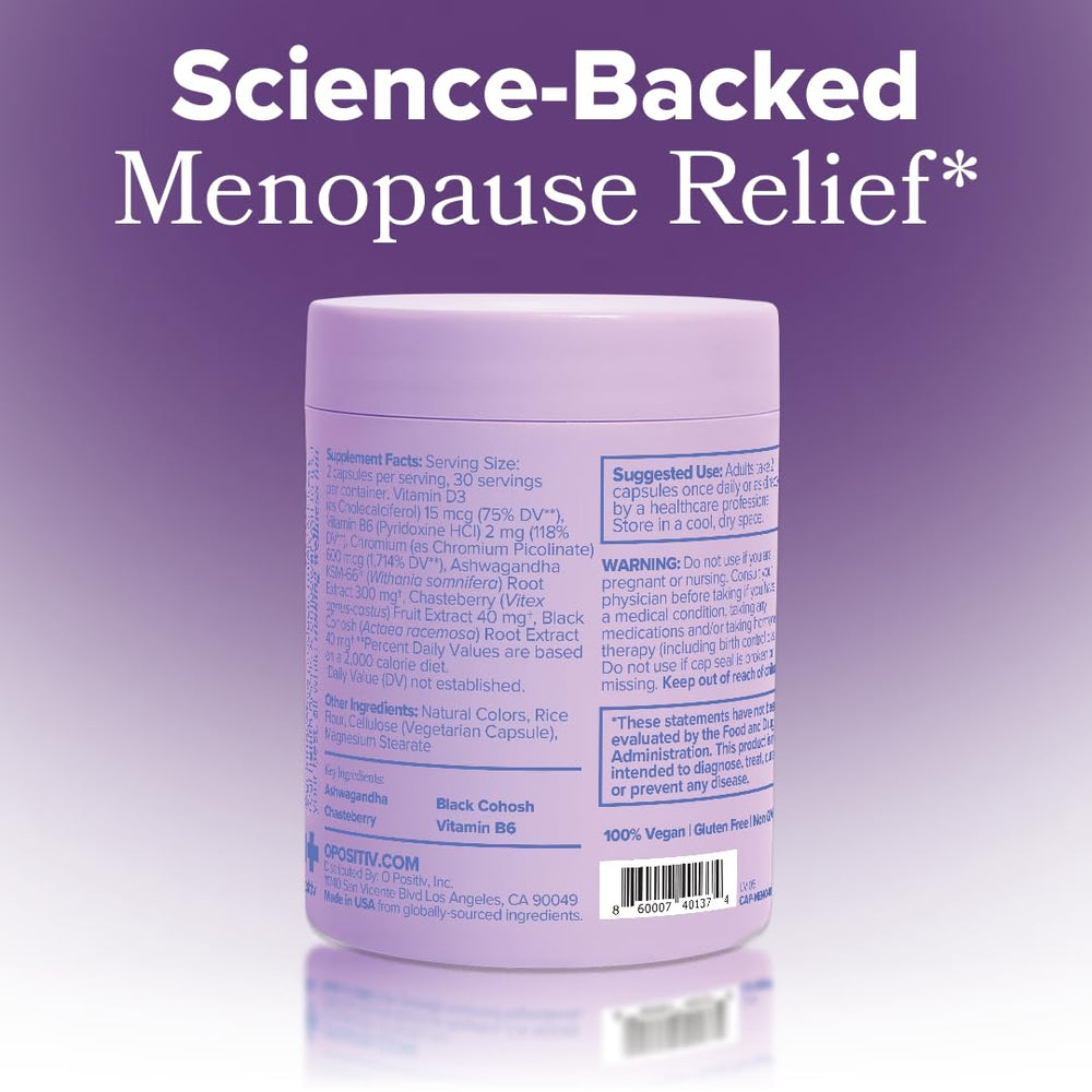 O Positiv MENO lifestyle shot showing discreet daily use and routine.
