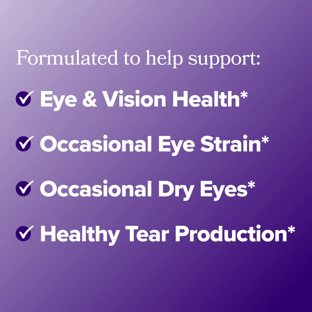O Positiv MENO Eye Health bottle closeup for on-the-go eye care.