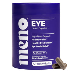 O Positiv MENO Eye Health capsules pack shot supporting daily eye comfort.